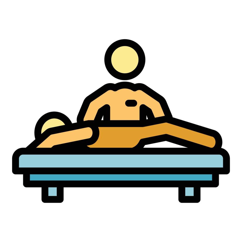 Massage rehabilitation icon color outline vector