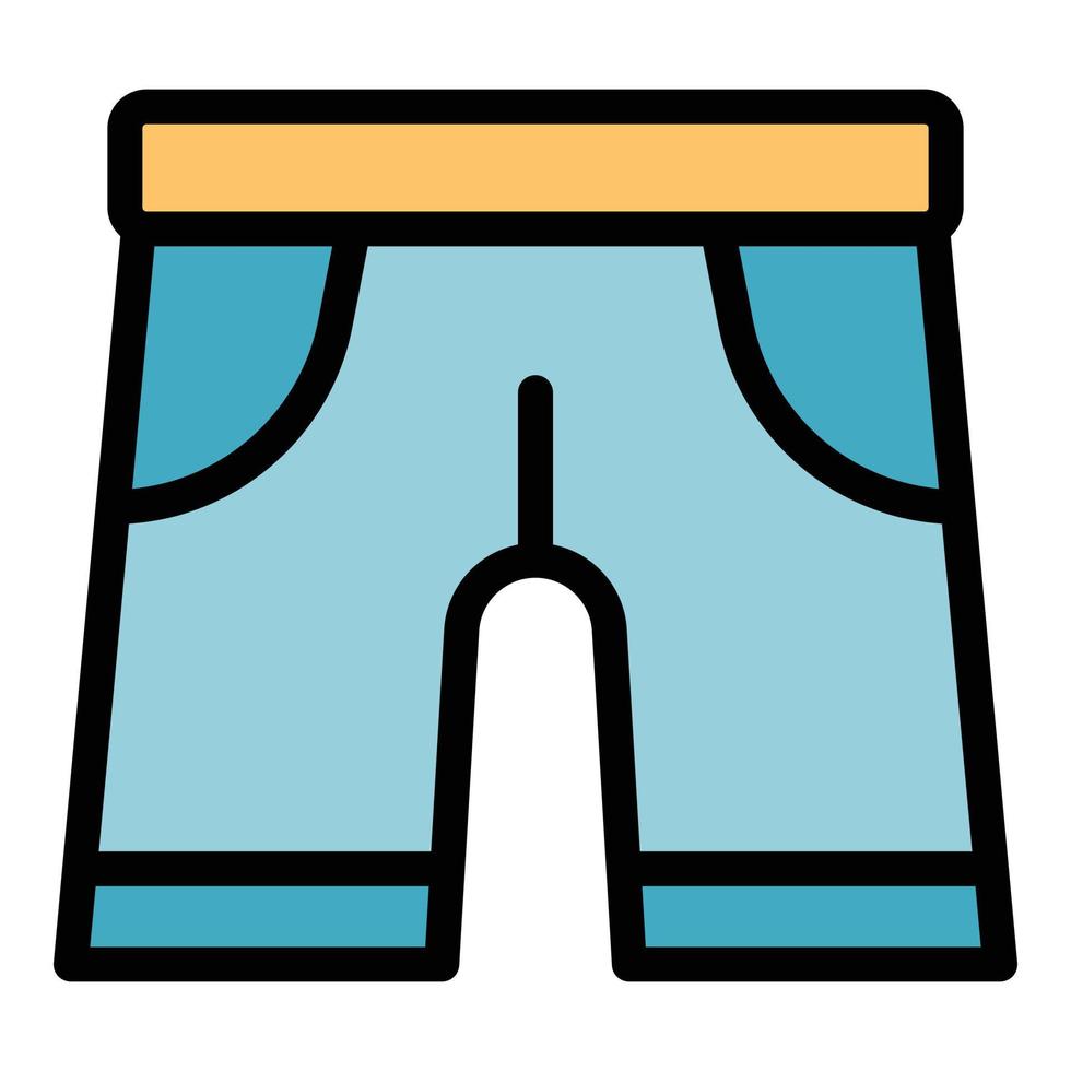 Sport pants icon color outline vector