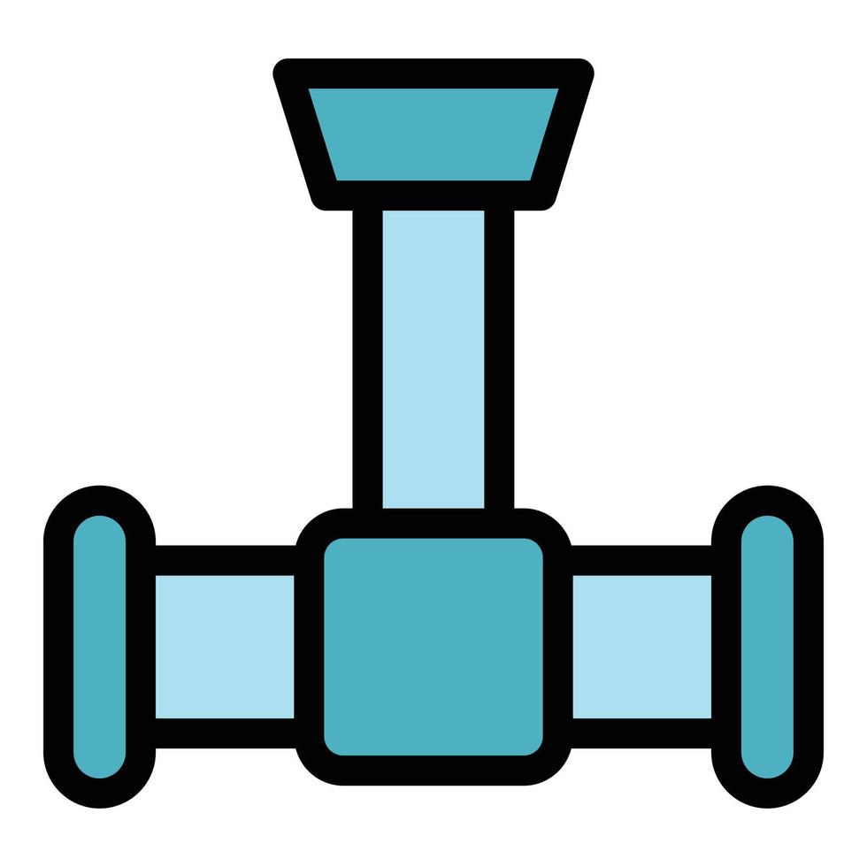 Pipe icon color outline vector