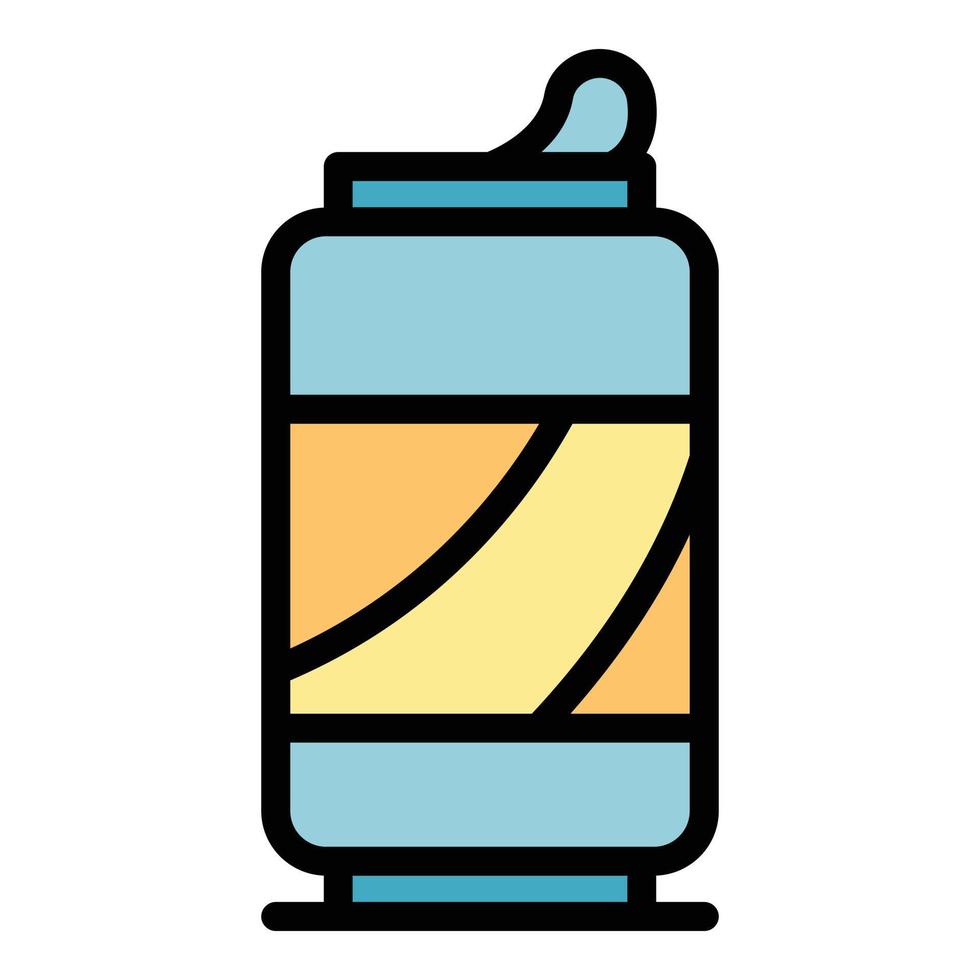 vector de contorno de color de icono de residuos de bebidas gaseosas
