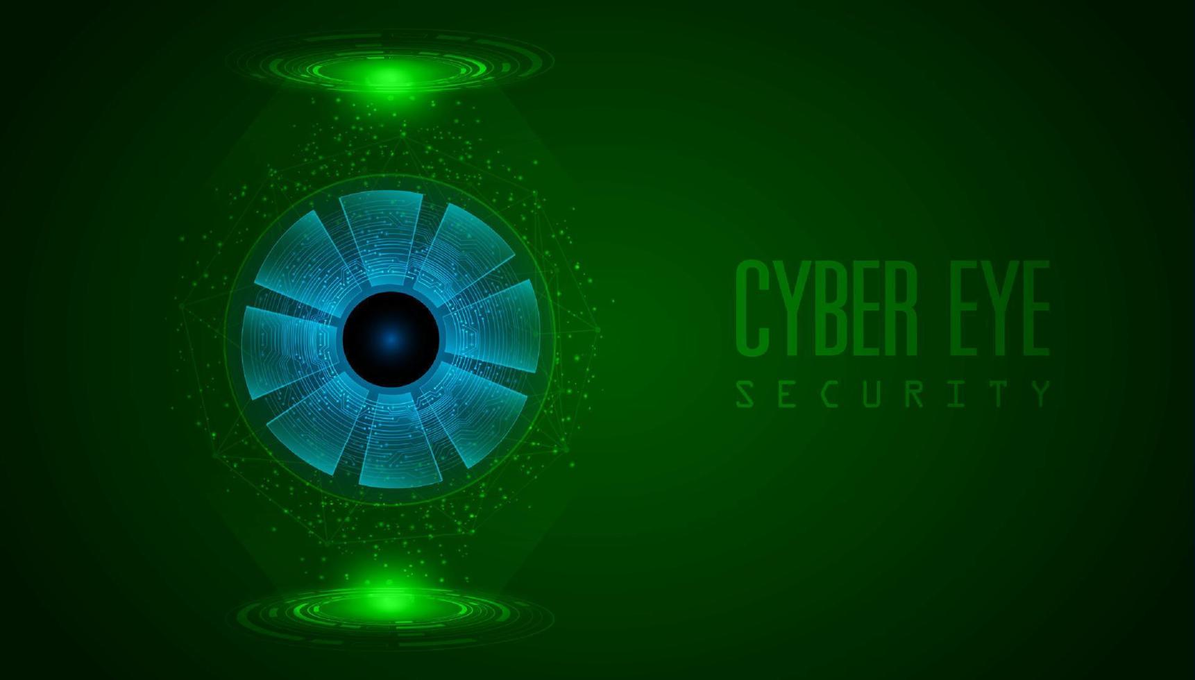 Modern Cybersecurity Technology Background with Eye vector