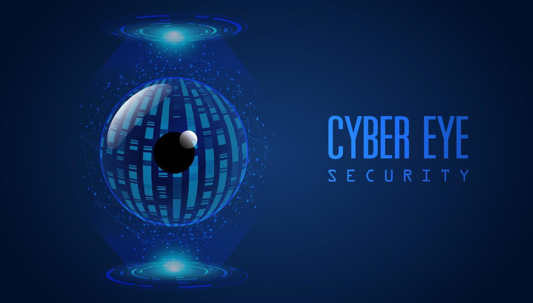 Modern Cybersecurity Technology Background with Eye vector