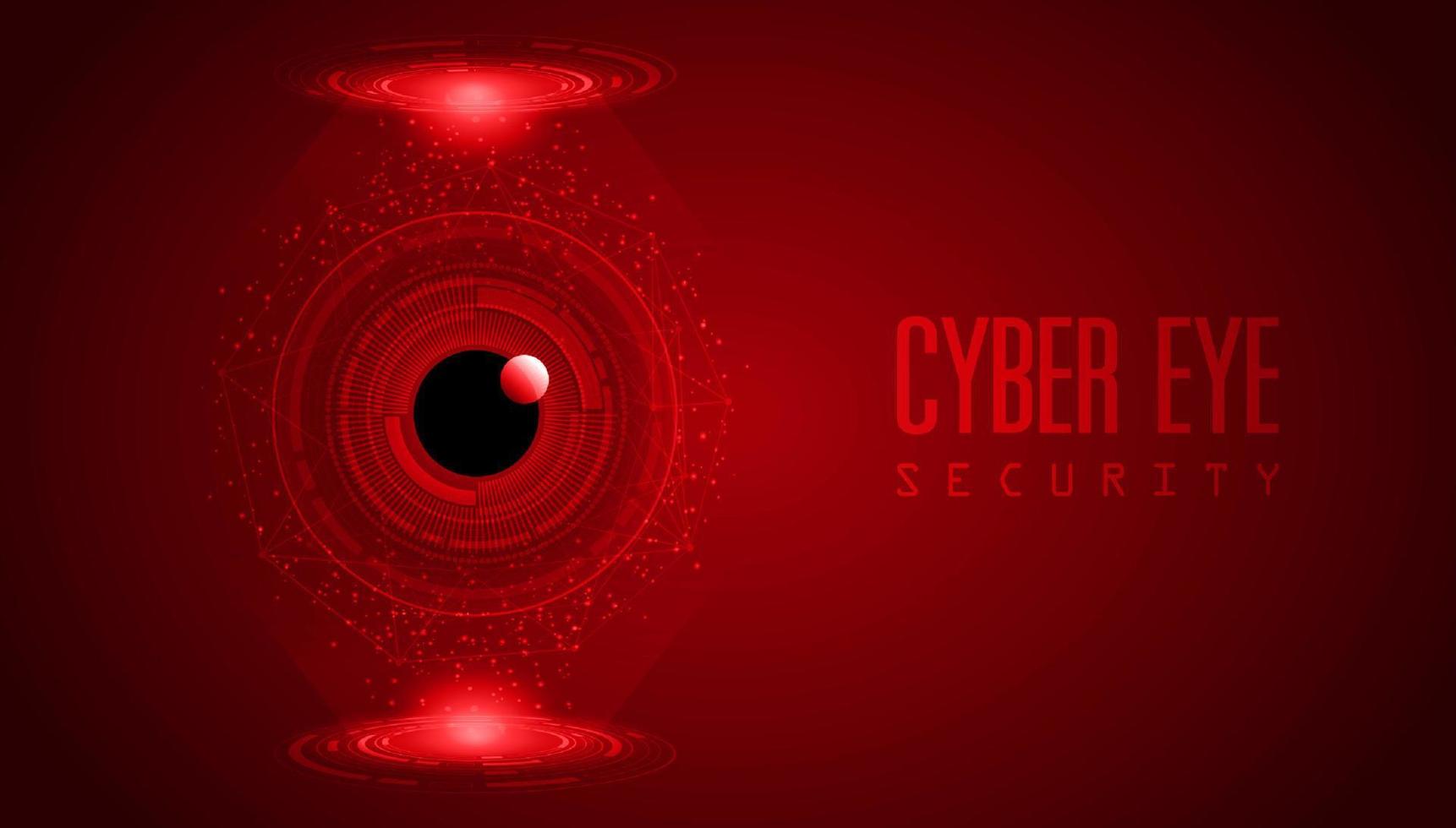 Modern Cybersecurity Technology Background with Eye vector