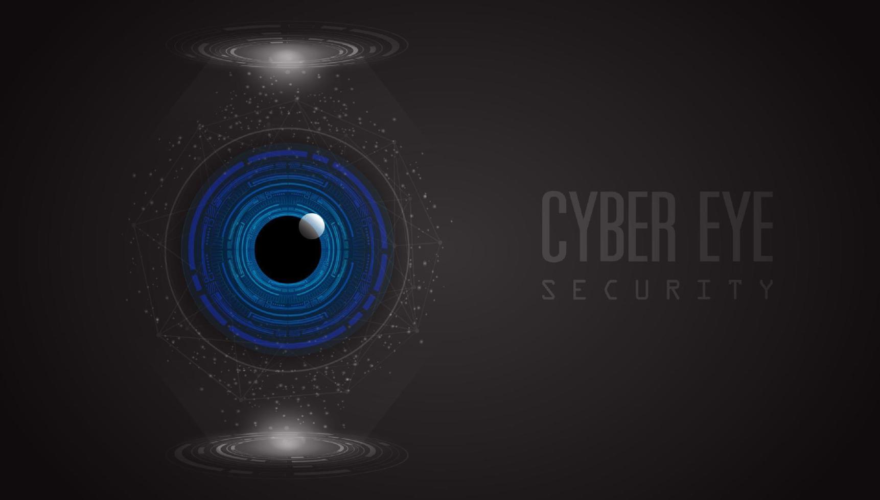 Modern Cybersecurity Technology Background with Eye vector