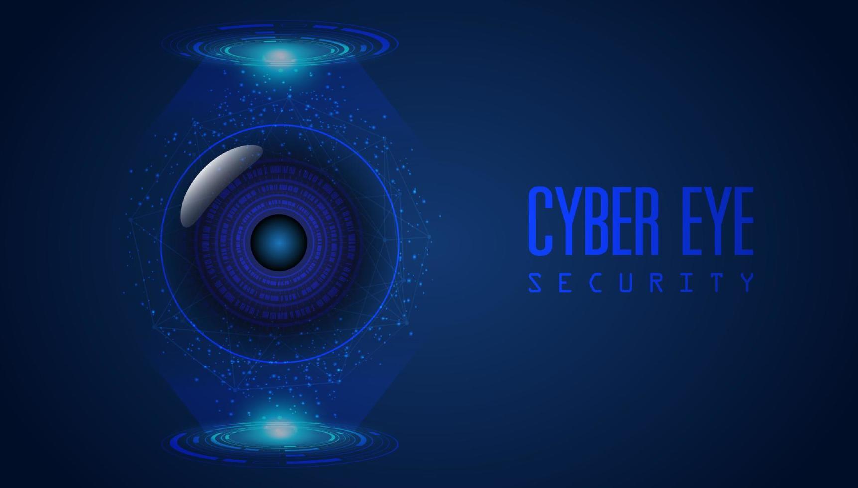 Modern Cybersecurity Technology Background with Eye vector