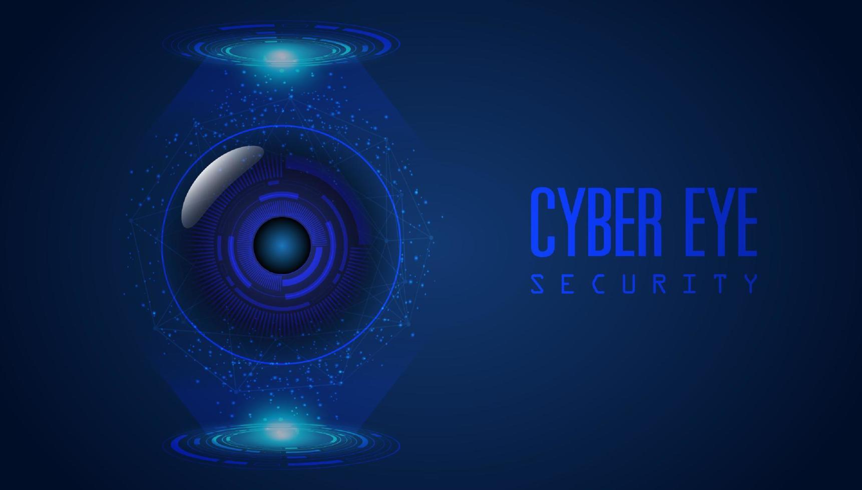 Modern Cybersecurity Technology Background with Eye vector