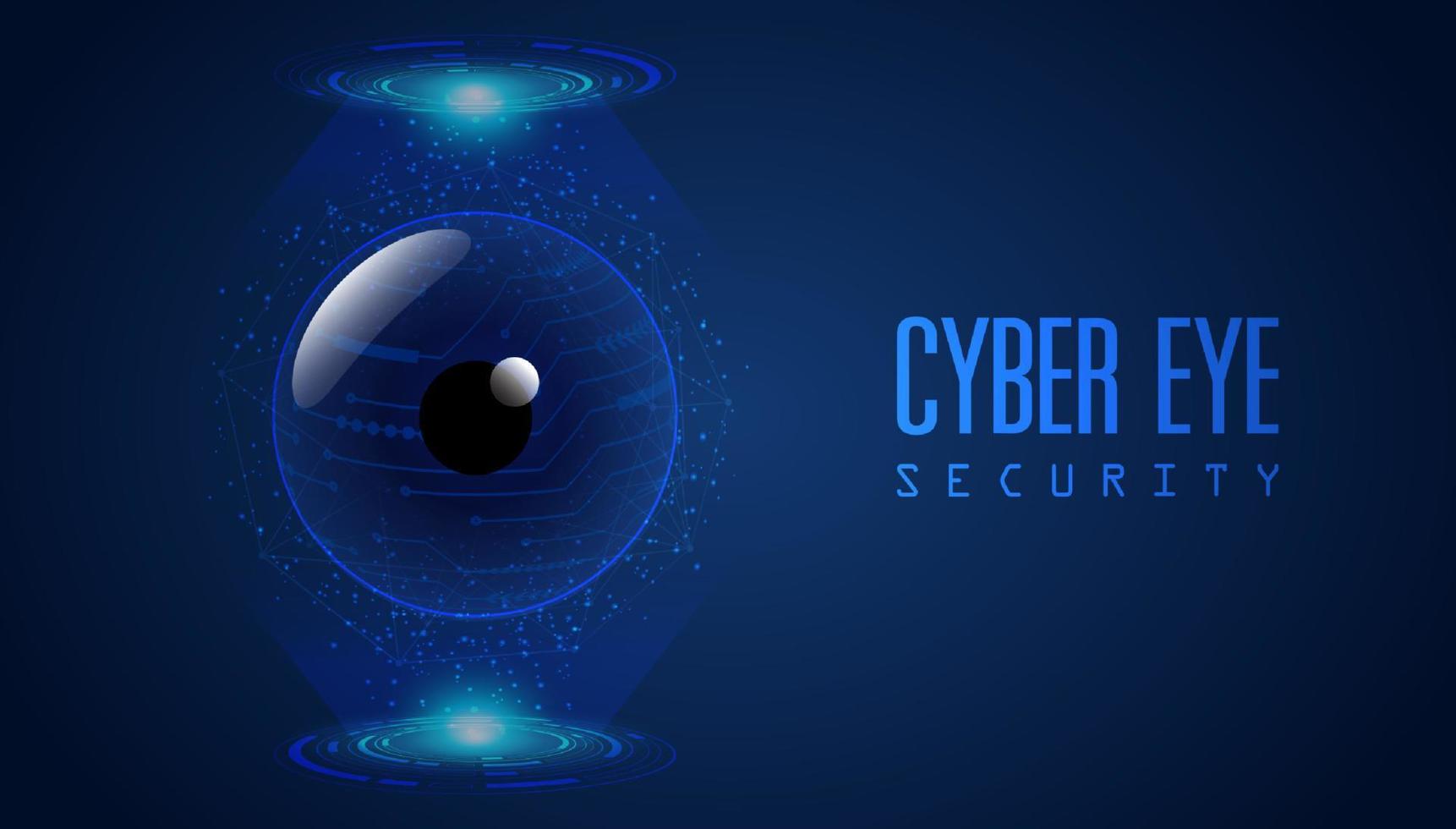 Modern Cybersecurity Technology Background with Eye vector