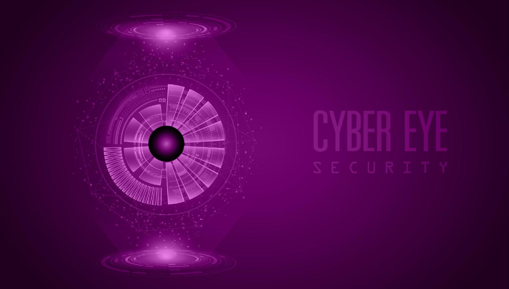 Modern Cybersecurity Technology Background with Eye vector
