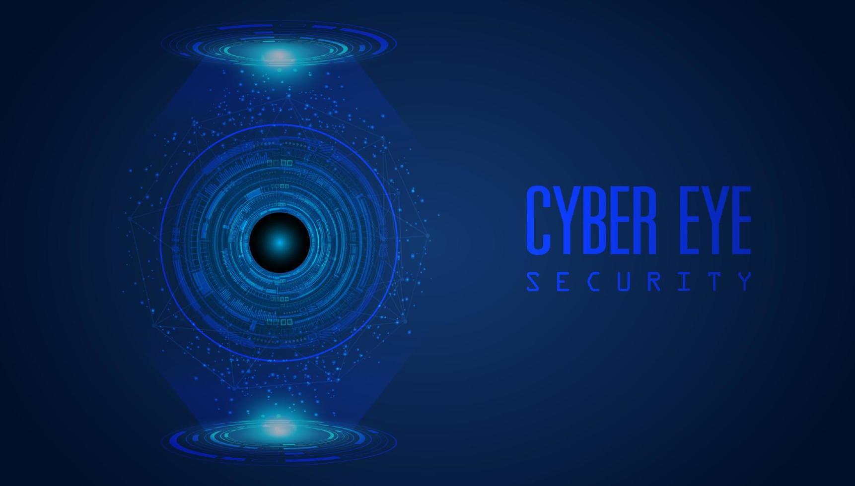 Modern Cybersecurity Technology Background with Eye vector