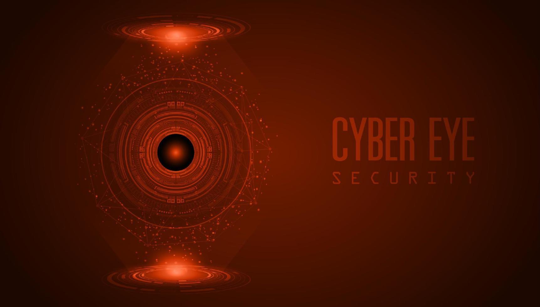 Modern Cybersecurity Technology Background with Eye vector