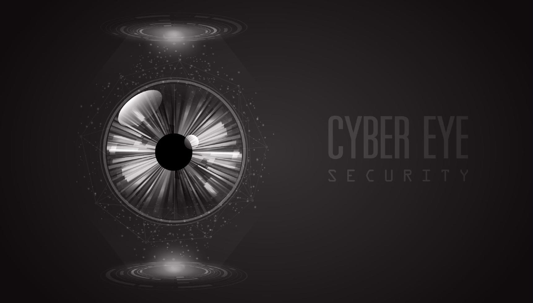 Modern Cybersecurity Technology Background with Eye vector