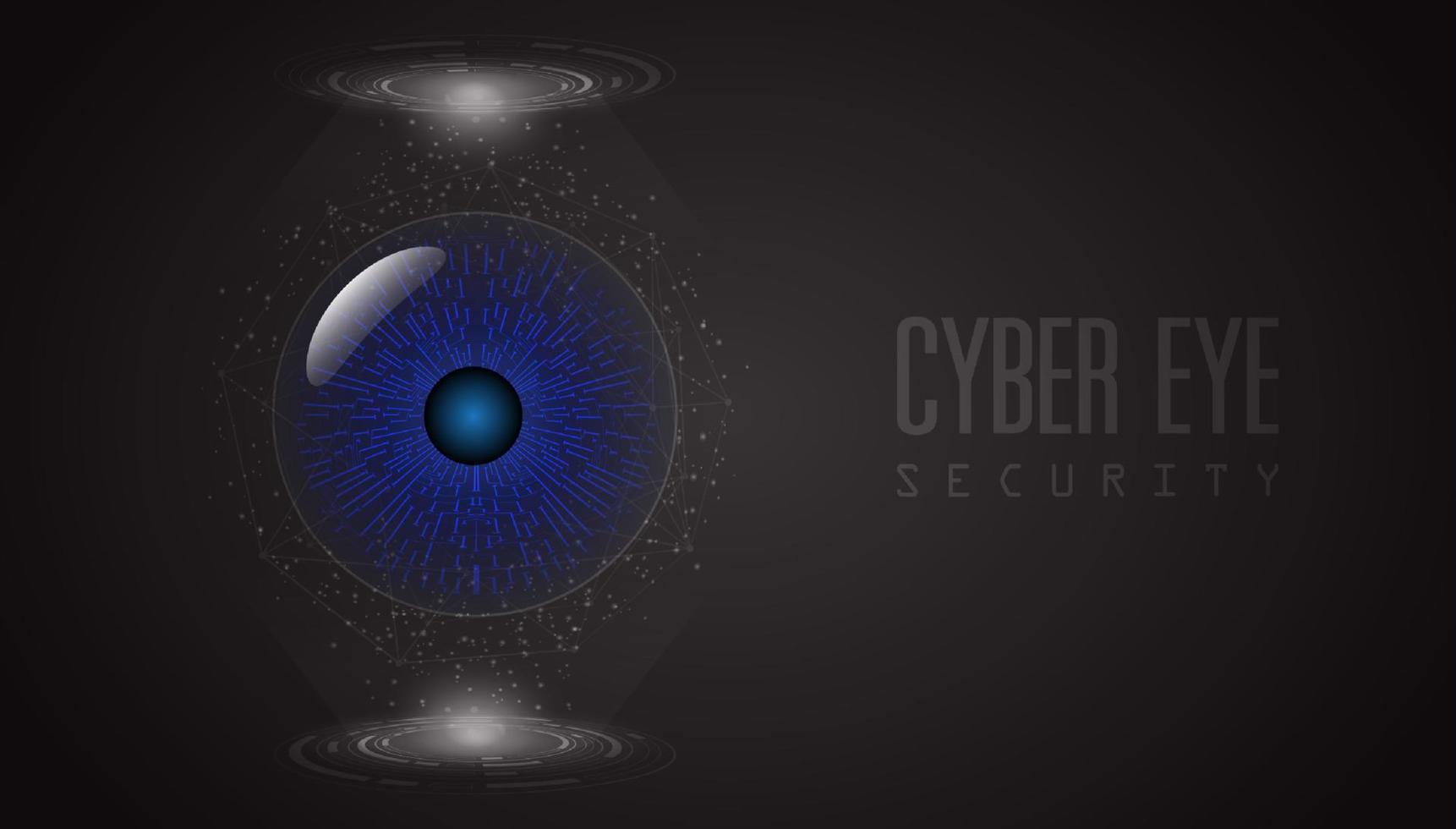 fondo de tecnología de ciberseguridad moderna con ojo vector