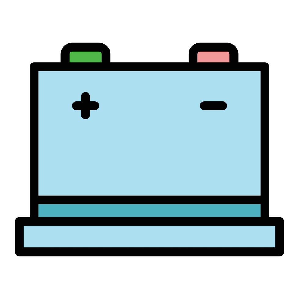 Car battery dashboard icon color outline vector