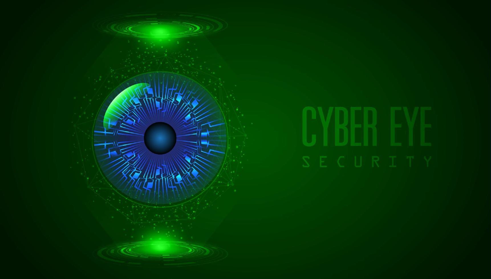 Modern Cybersecurity Technology Background with Eye vector