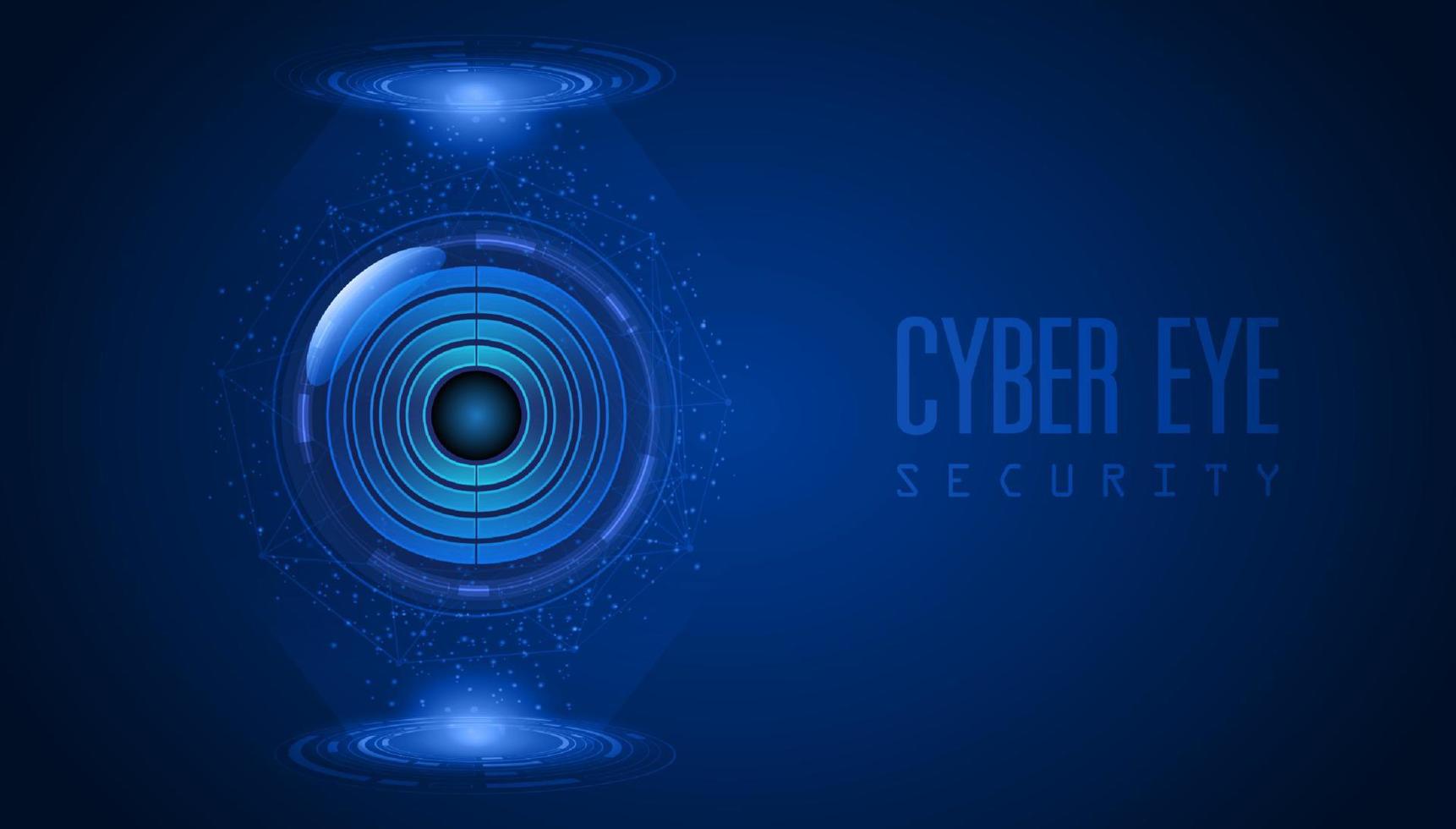 Modern Cybersecurity Technology Background with Eye vector