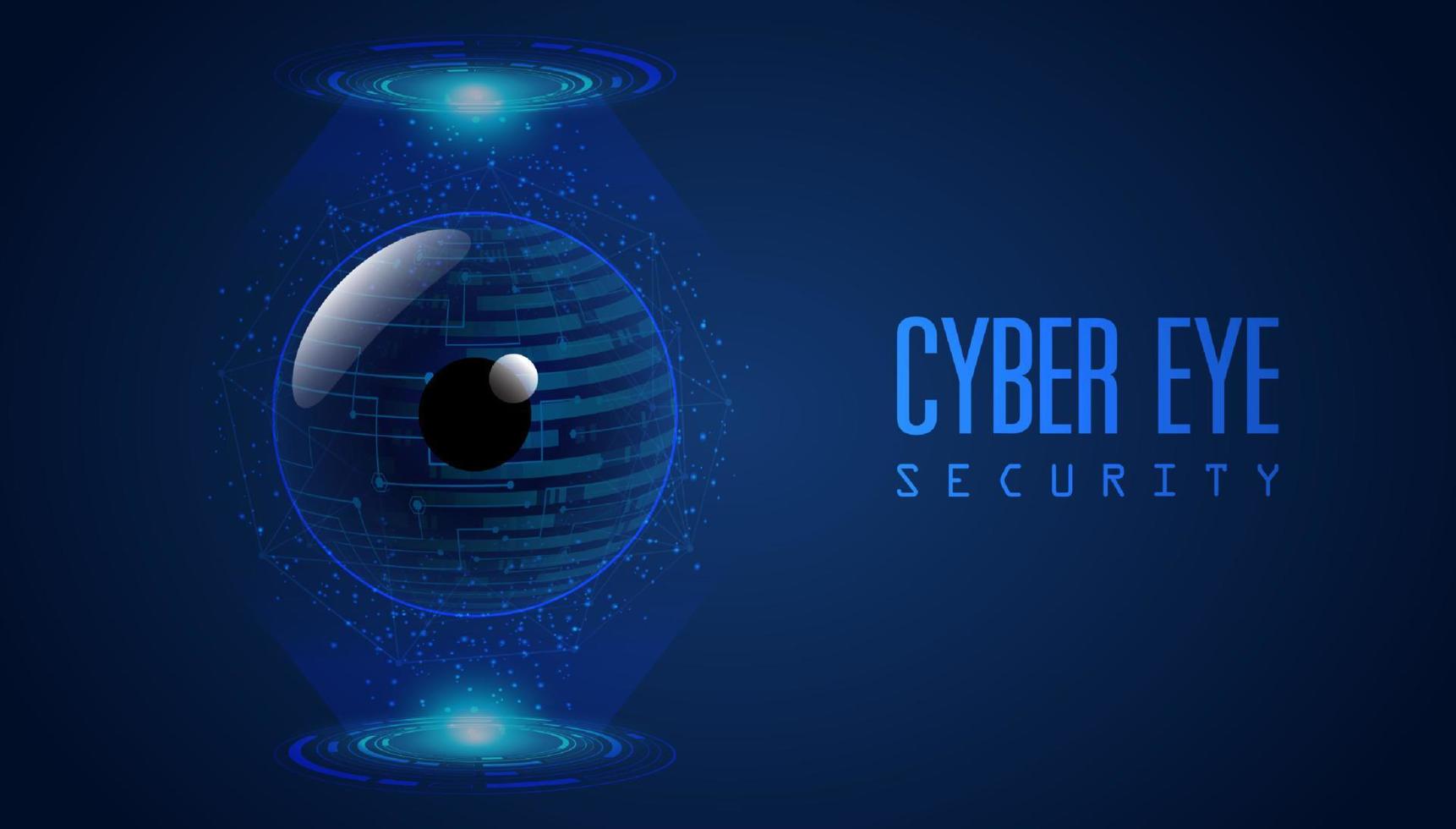 Modern Cybersecurity Technology Background with Eye vector