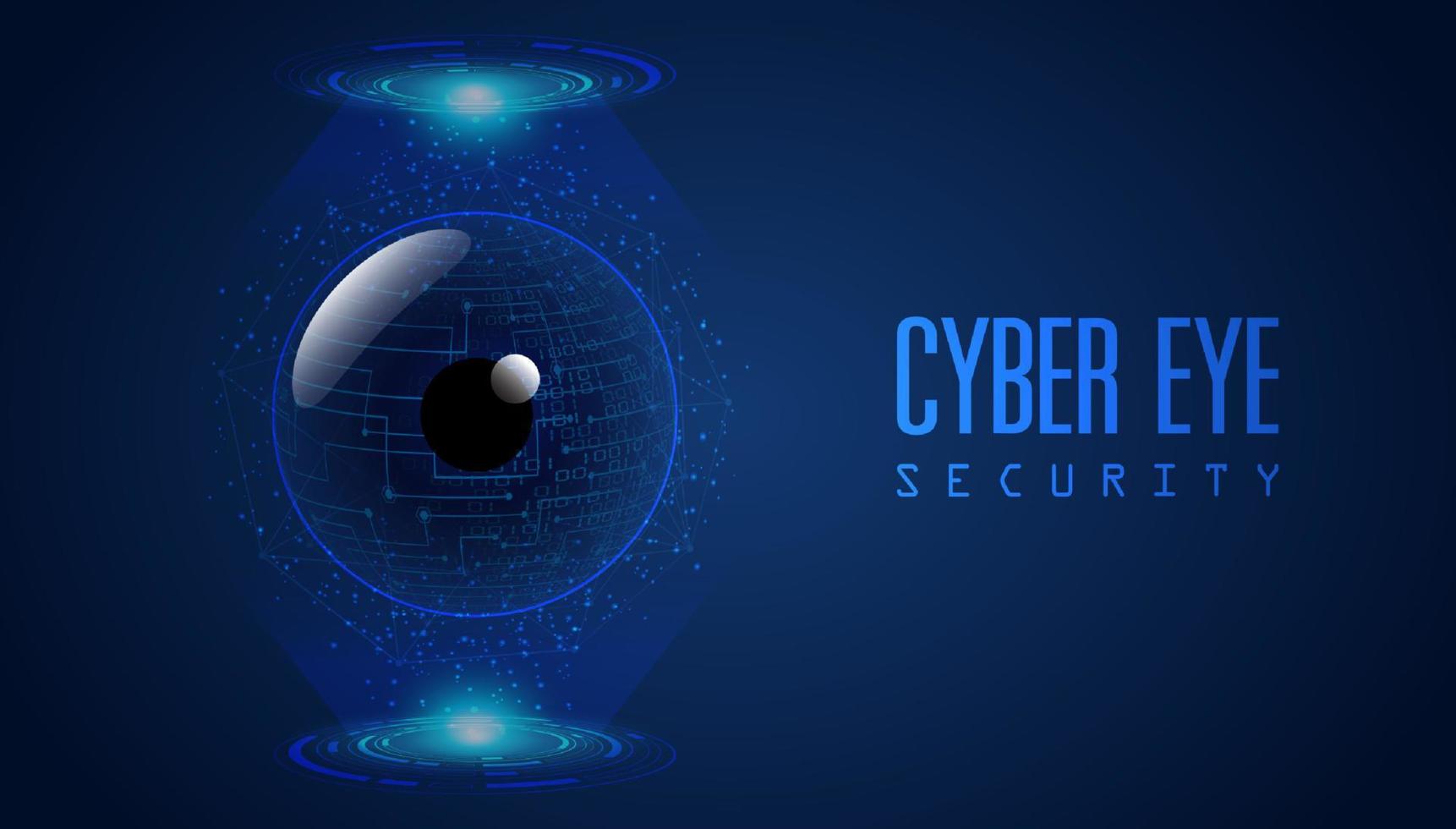 Modern Cybersecurity Technology Background with Eye vector