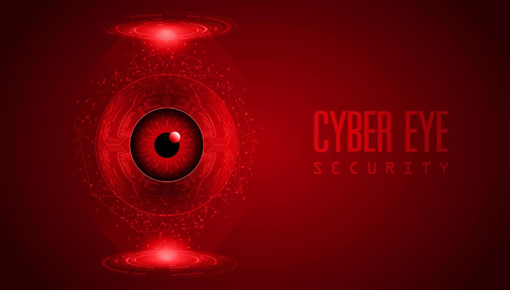 Modern Cybersecurity Technology Background with Eye vector