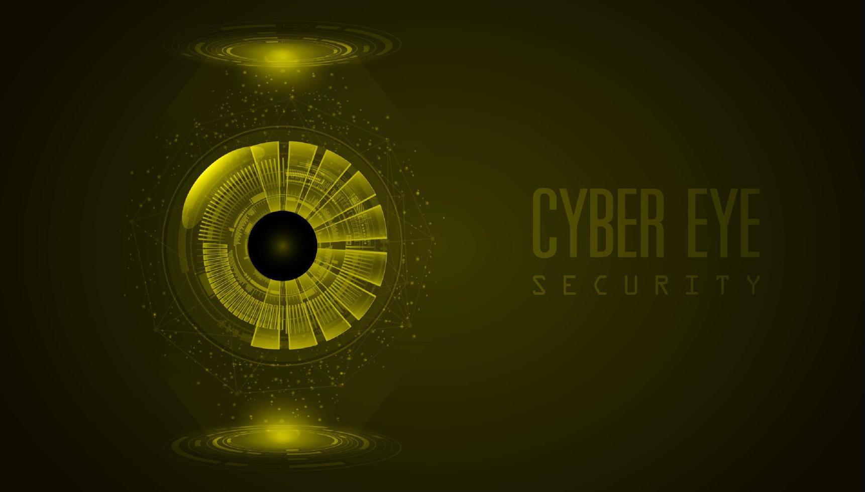 fondo de tecnología de ciberseguridad moderna con ojo vector