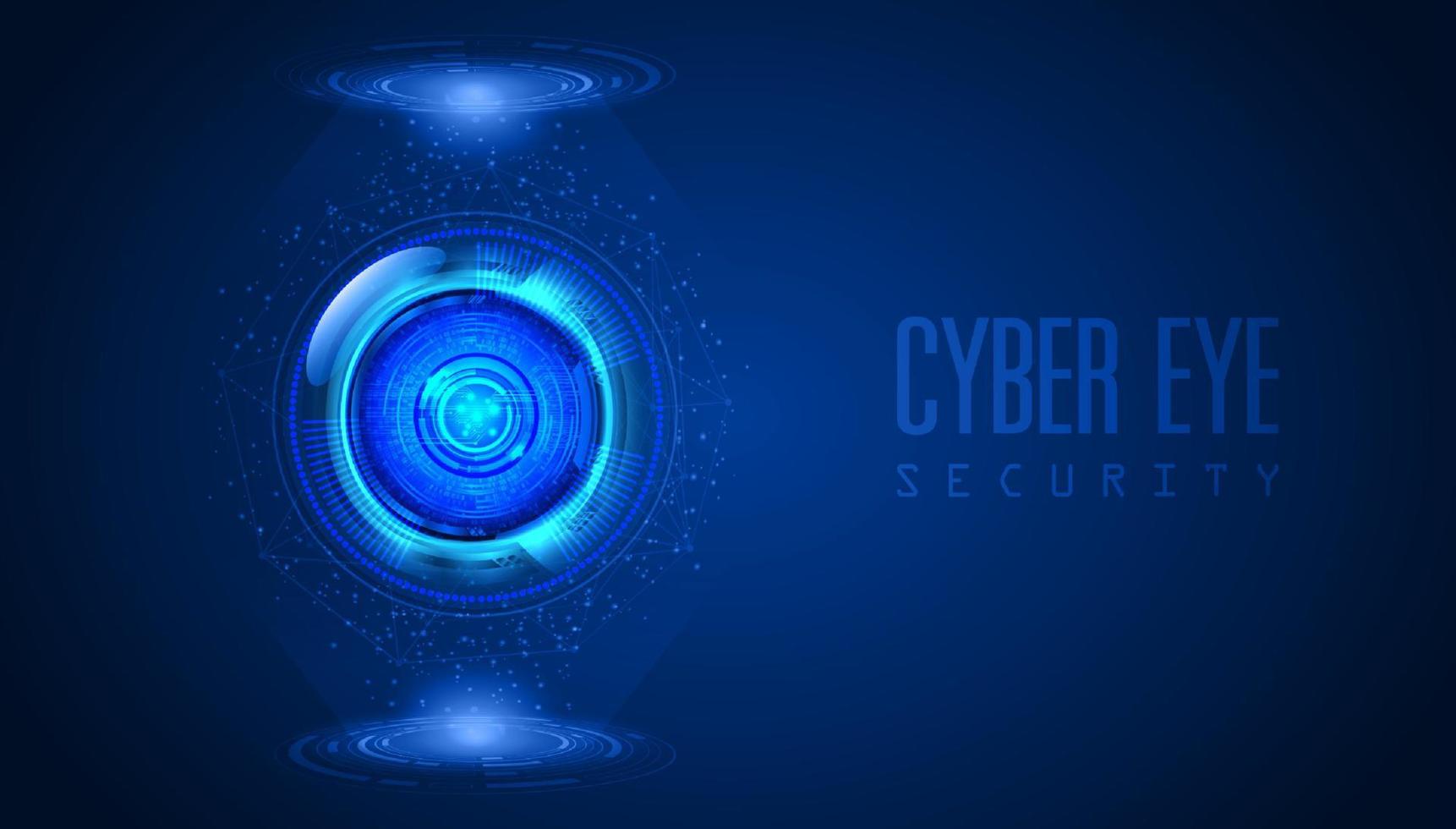 Modern Cybersecurity Technology Background with Eye vector