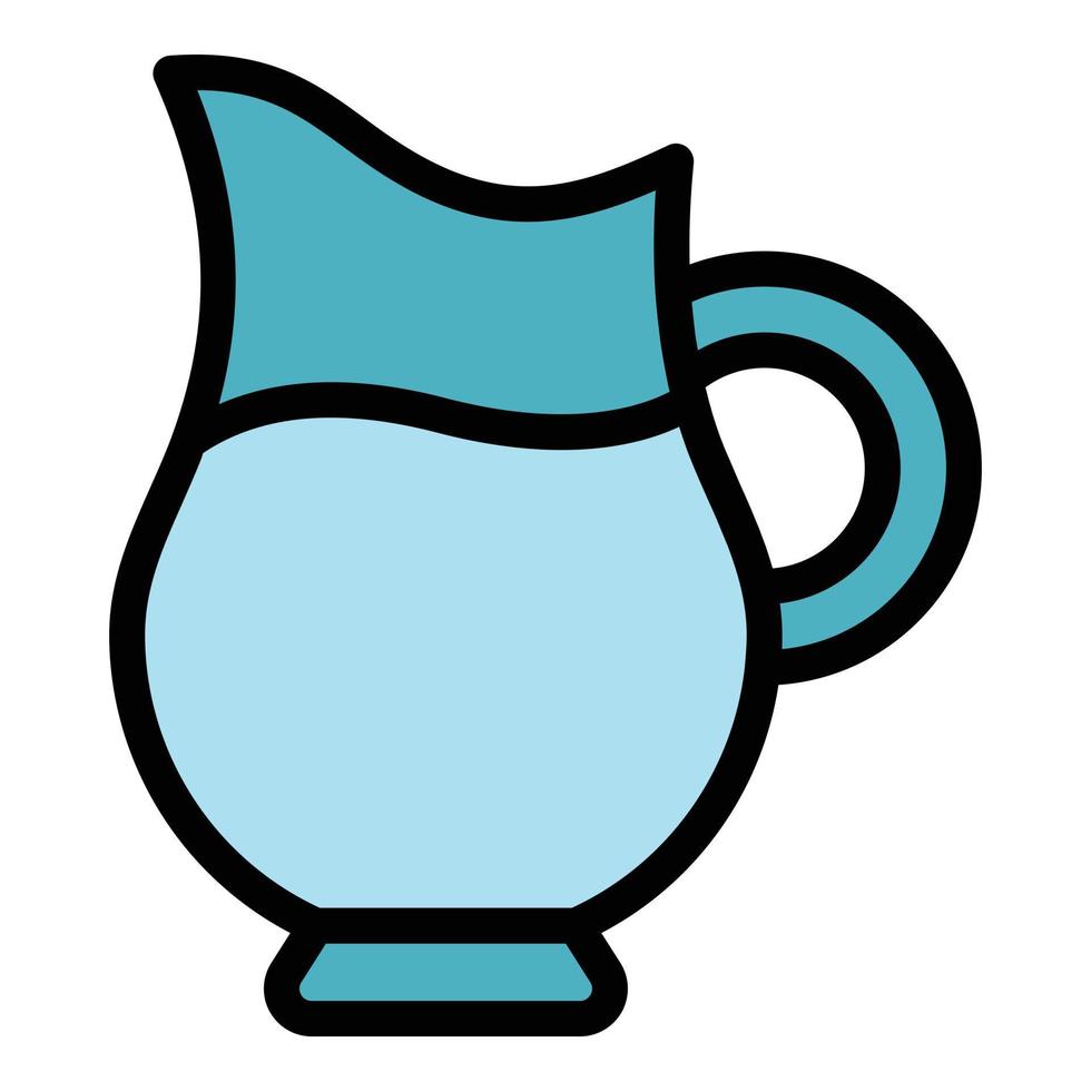 Milk jug icon color outline vector