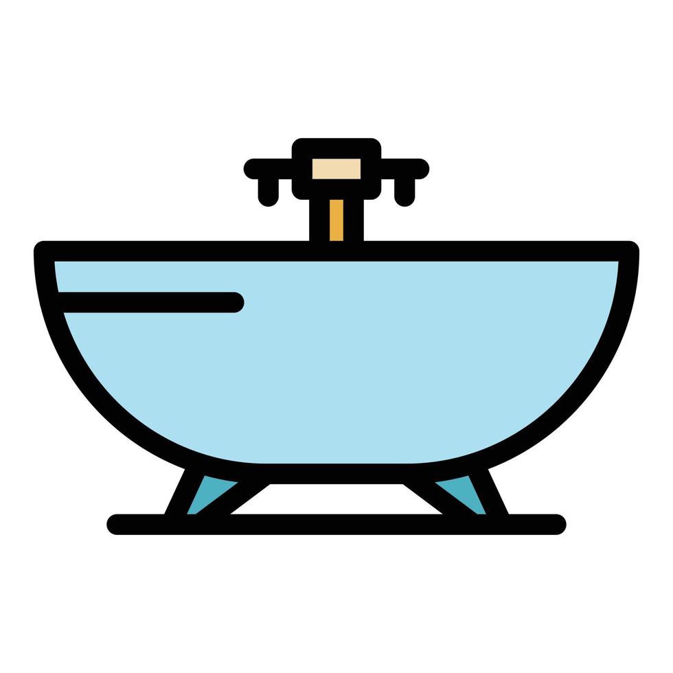 Bathroom sewerage icon color outline vector