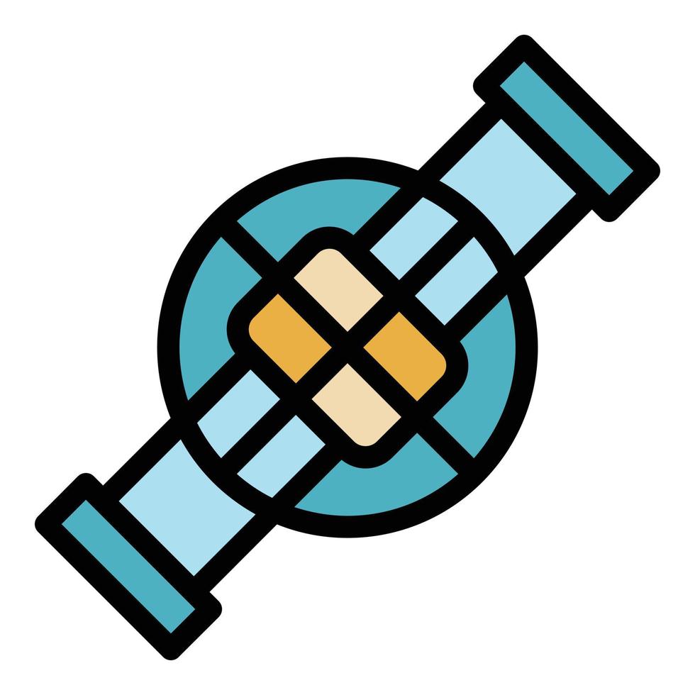 Factory sewage icon color outline vector