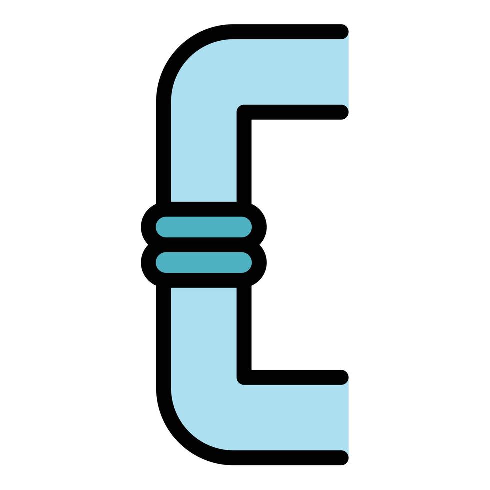 Fitting pipe icon color outline vector