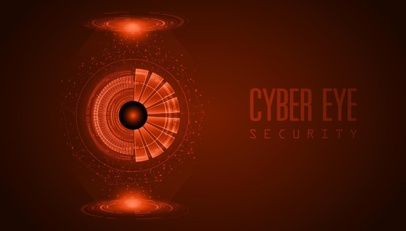 Modern Cybersecurity Technology Background with Eye vector