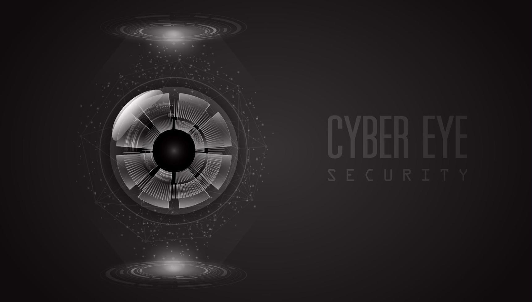 Modern Cybersecurity Technology Background with Eye vector