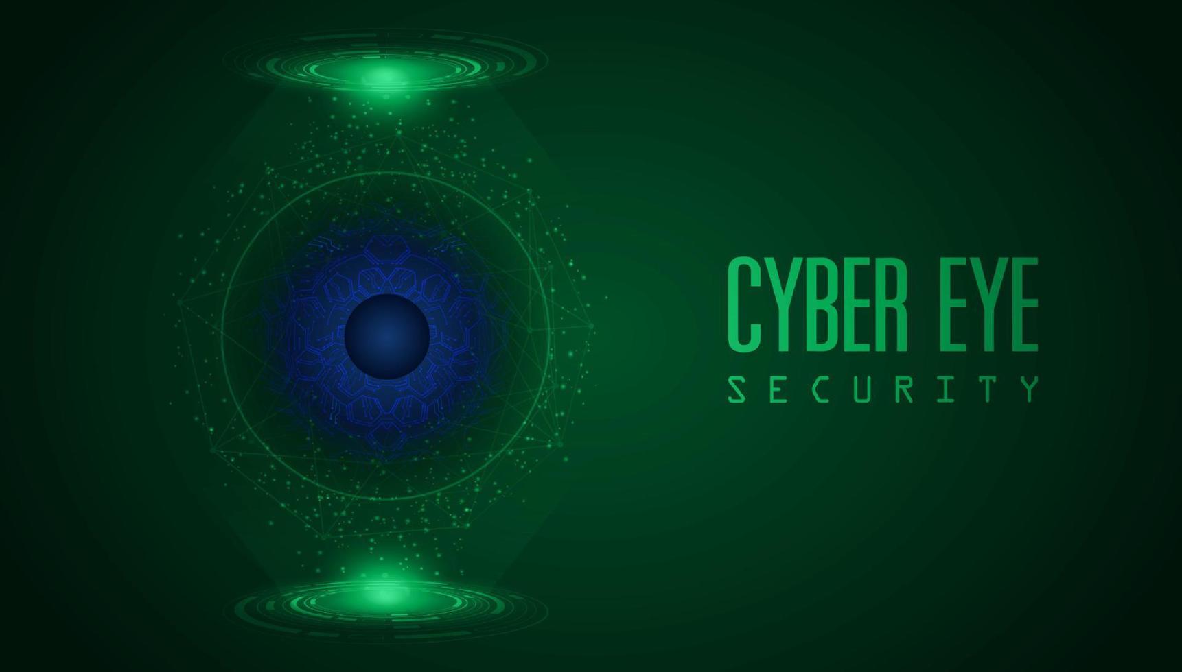 Modern Cybersecurity Technology Background with Eye vector