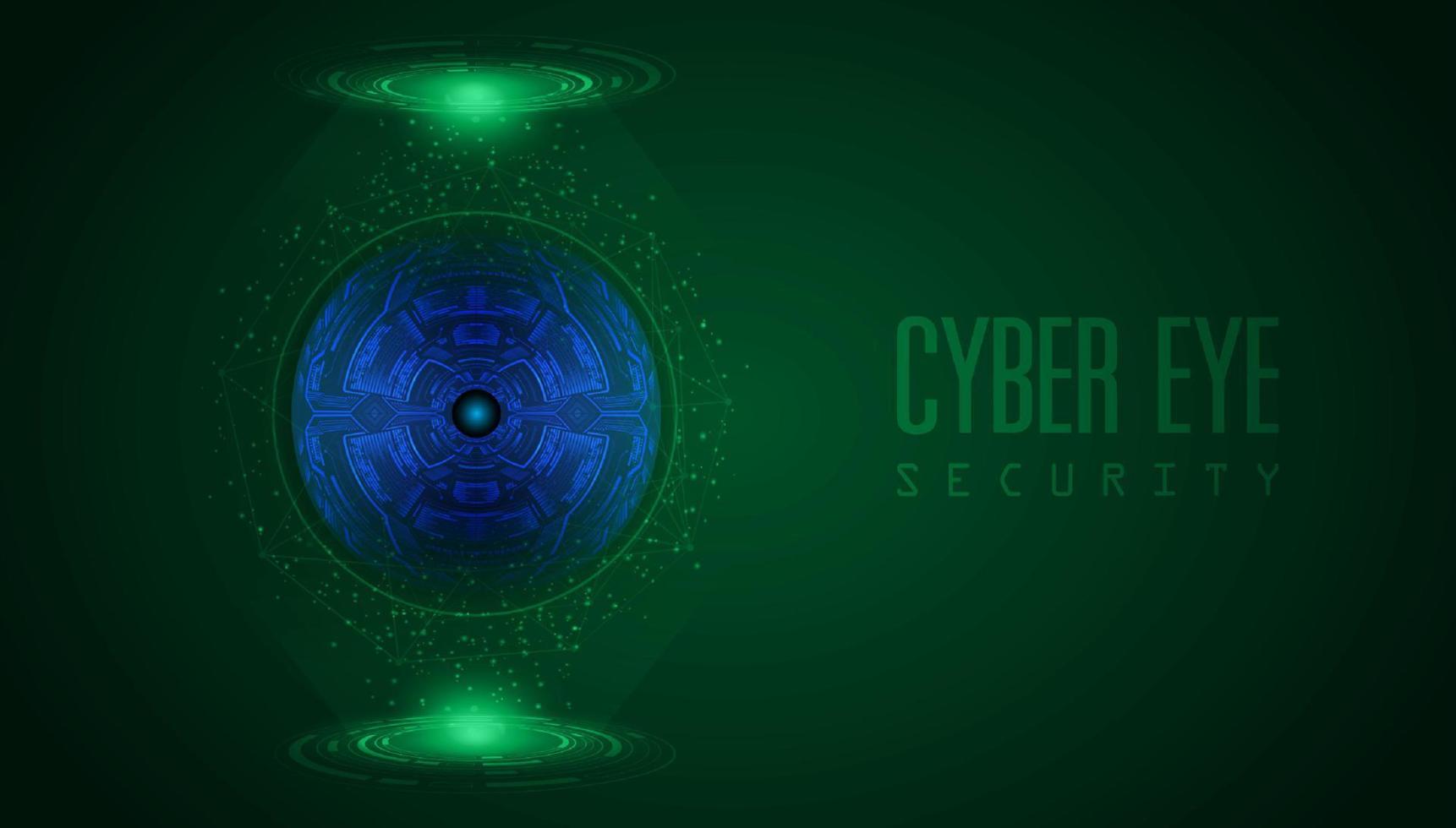 Modern Cybersecurity Technology Background with Eye vector