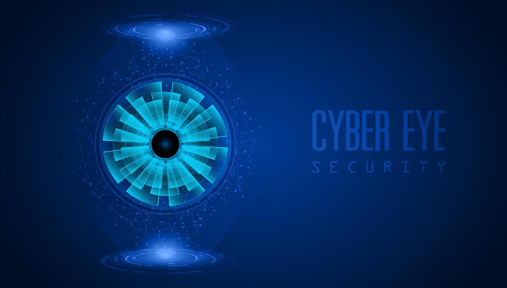 Modern Cybersecurity Technology Background with Eye vector