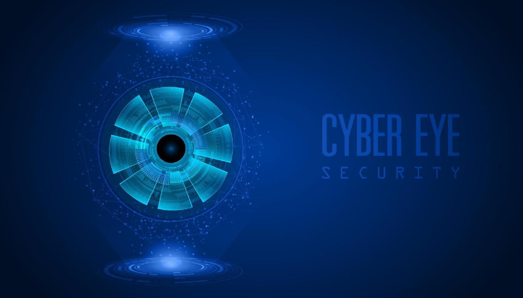 Modern Cybersecurity Technology Background with Eye vector