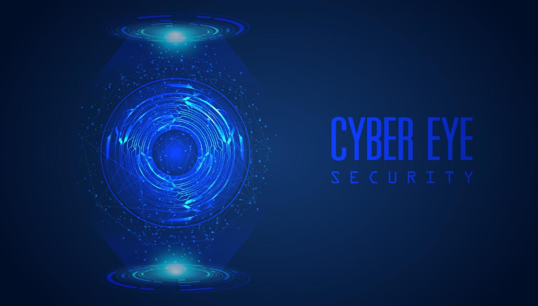 Modern Cybersecurity Technology Background with Eye vector