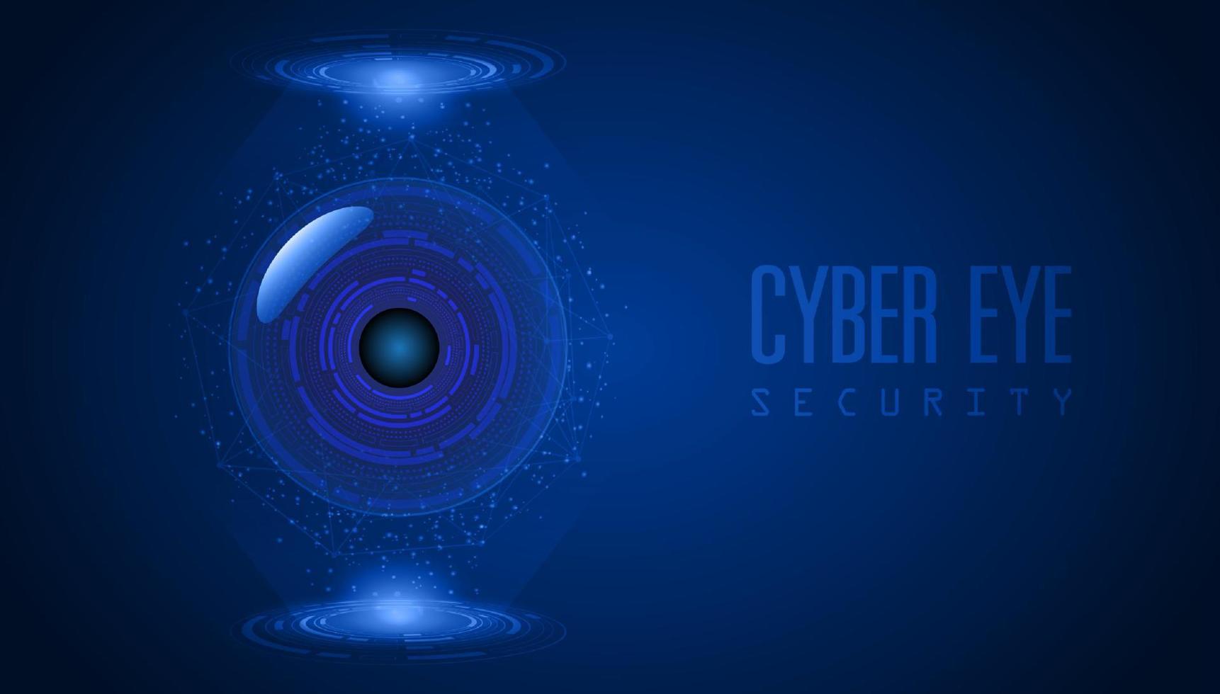 Modern Cybersecurity Technology Background with Eye vector