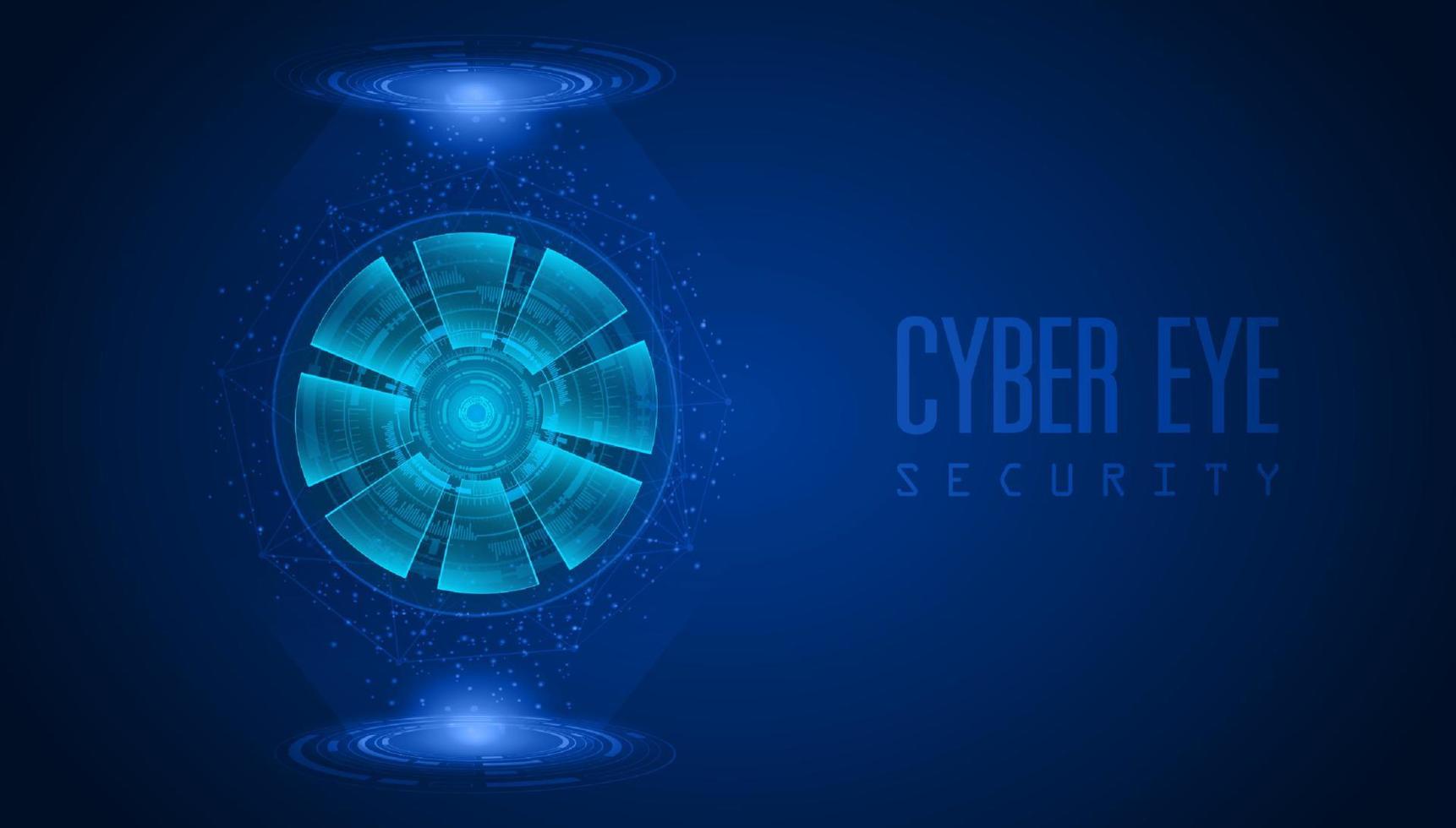 Modern Cybersecurity Technology Background with Eye vector