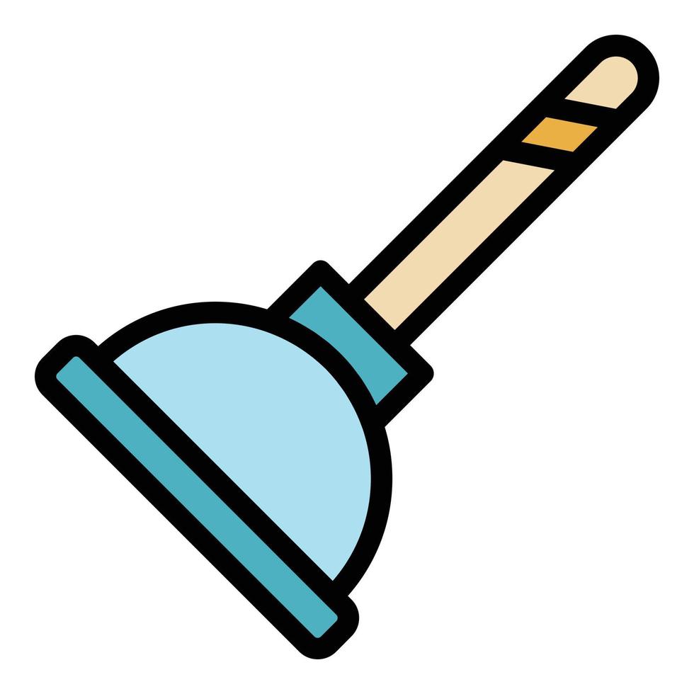 Rubber plunger icon color outline vector