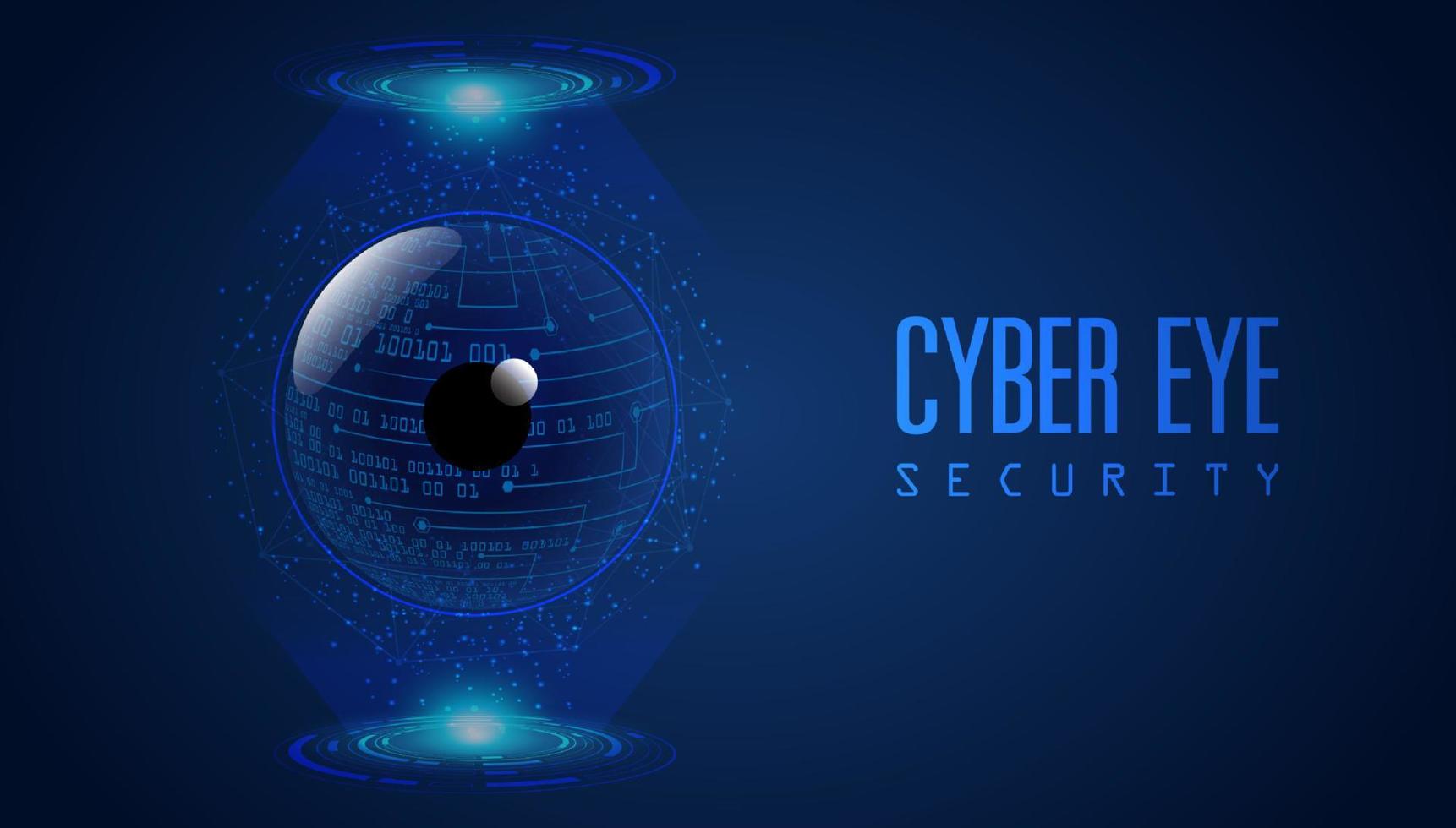 Modern Cybersecurity Technology Background with Eye vector