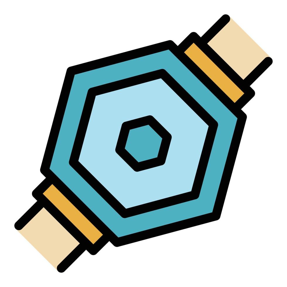 Sewerage tank icon color outline vector