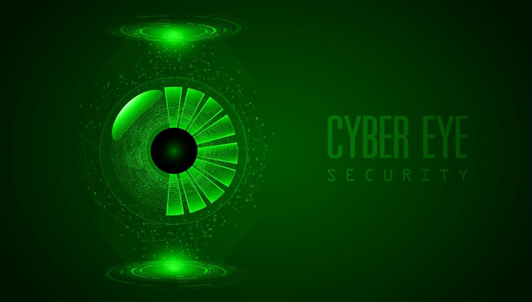 Modern Cybersecurity Technology Background with Eye vector