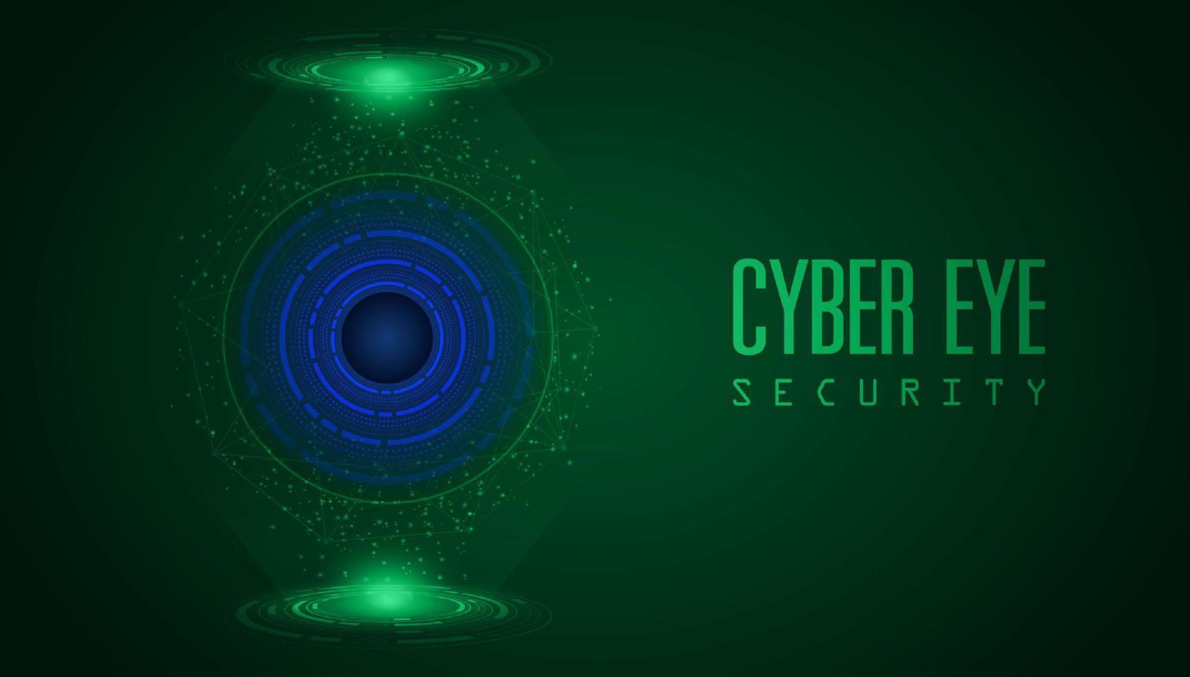 Modern Cybersecurity Technology Background with Eye vector