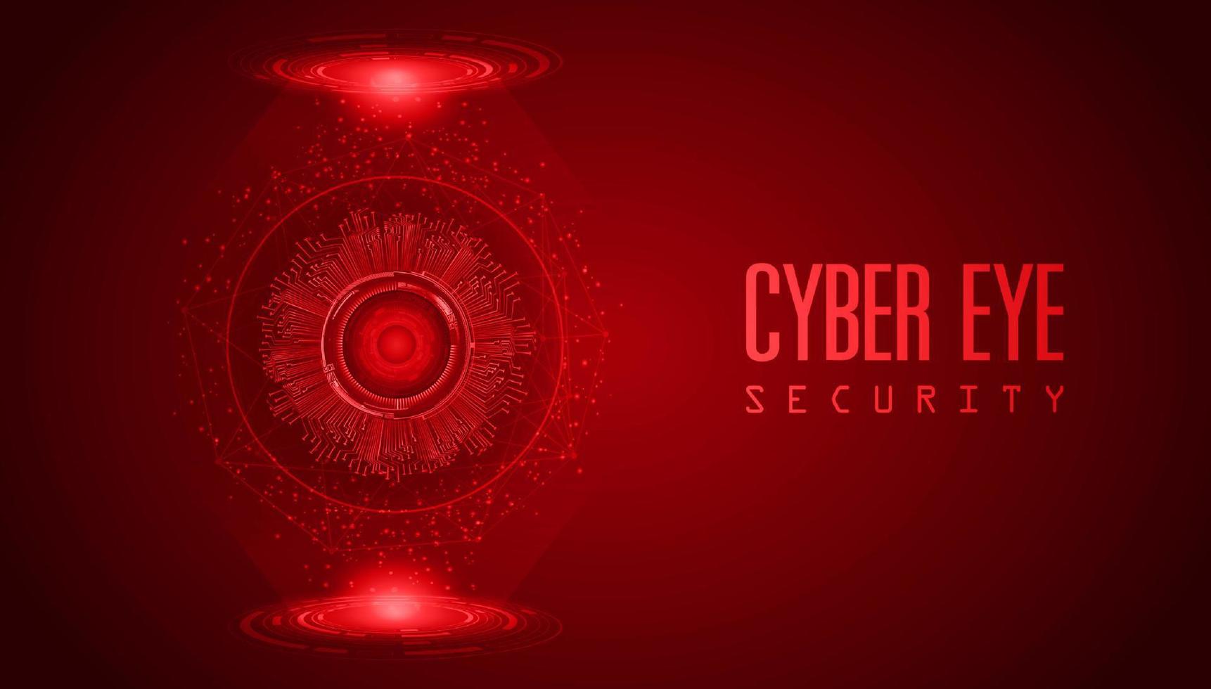 Modern Cybersecurity Technology Background with Eye vector