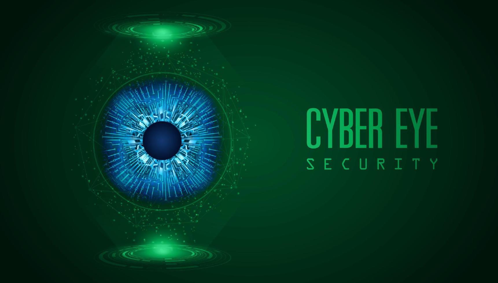 Modern Cybersecurity Technology Background with Eye vector