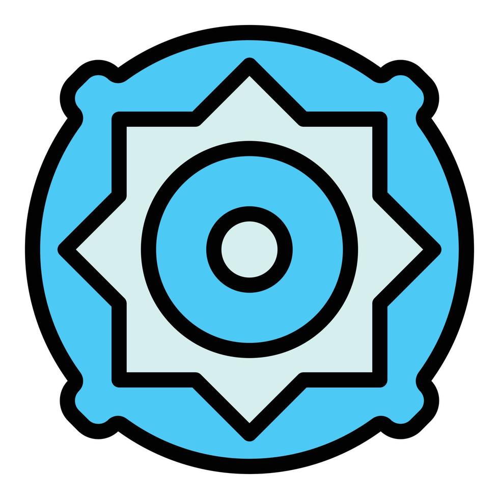 vector de contorno de color de icono de pozo de seguridad