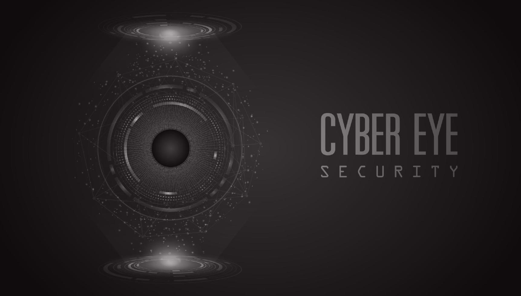 Modern Cybersecurity Technology Background with Eye vector