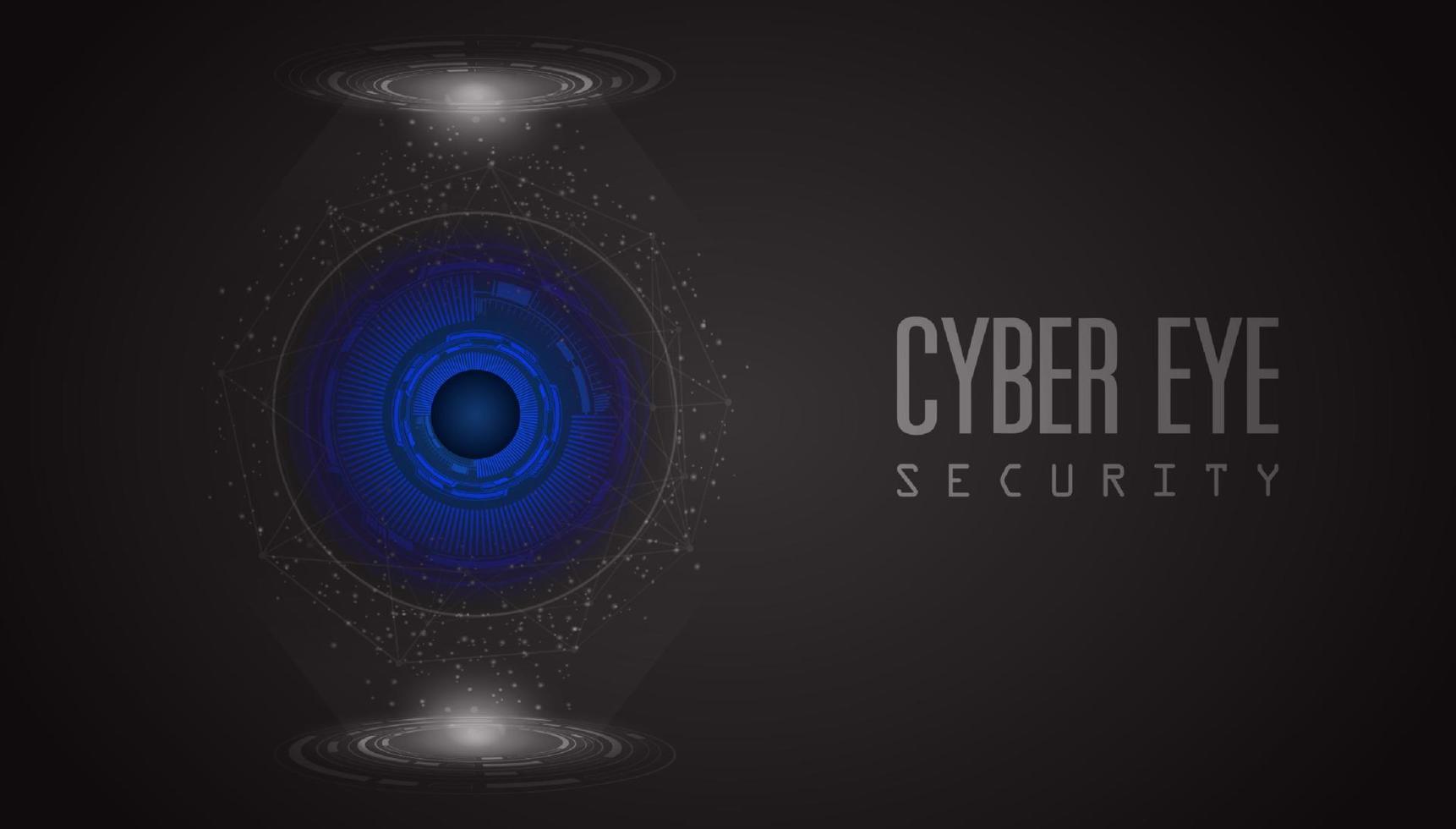 Modern Cybersecurity Technology Background with Eye vector