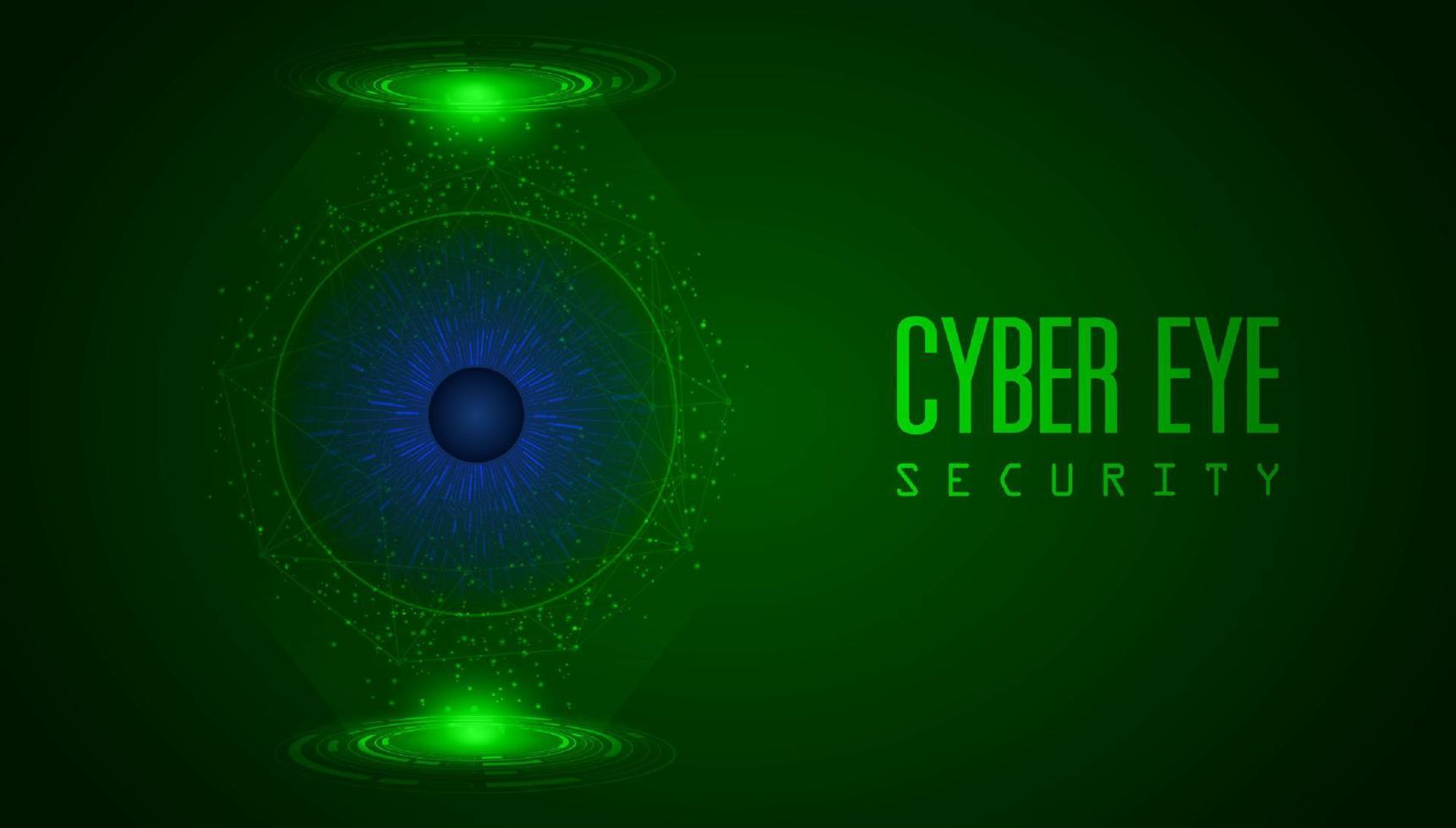 Modern Cybersecurity Technology Background with Eye vector