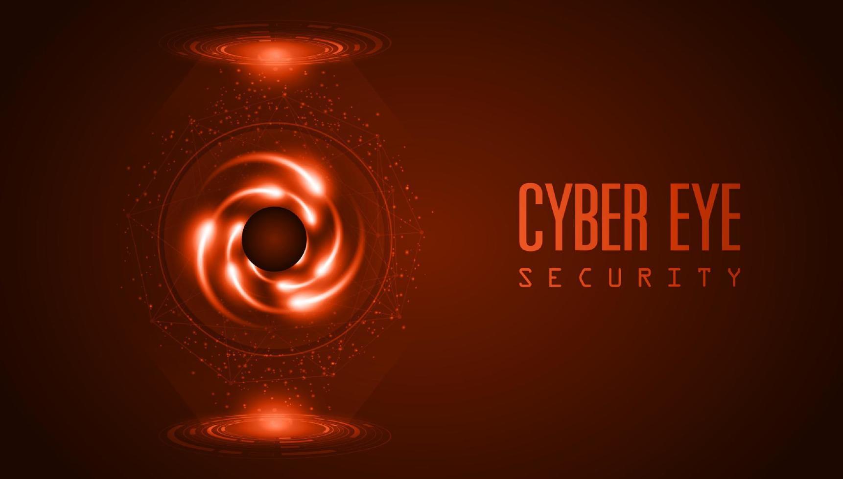 Modern Cybersecurity Technology Background with Eye vector
