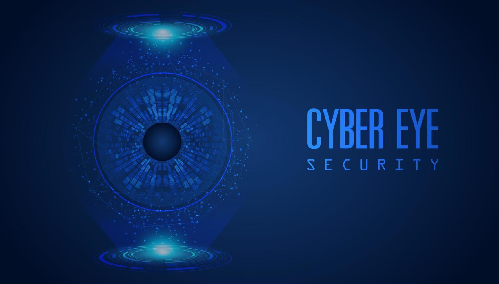 Modern Cybersecurity Technology Background with Eye vector